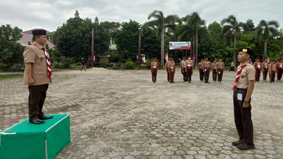 Kamabigus MTs Negeri 2 Bandar Lampung Buka Kegiatan ISLC 1(Intelectual Scout Leader Character)